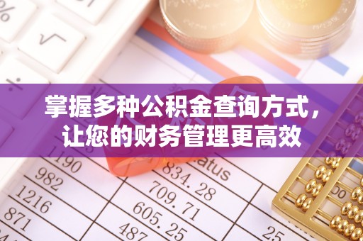 佳冬掌握多种公积金查询方式，让您的财务管理更高效