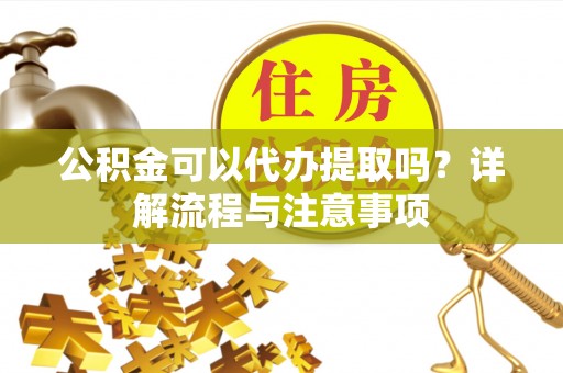 佳冬公积金可以代办提取吗？详解流程与注意事项