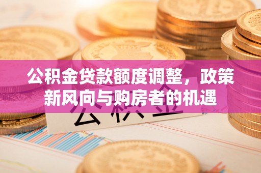 佳冬公积金贷款额度调整，政策新风向与购房者的机遇