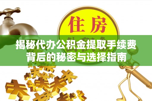 佳冬揭秘代办公积金提取手续费背后的秘密与选择指南